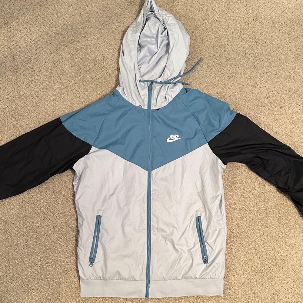 Nike Blue and Gray Windbreaker